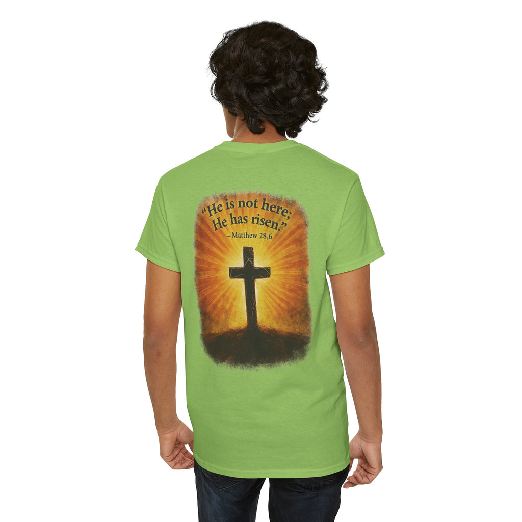 He Has Risen Christian Tee