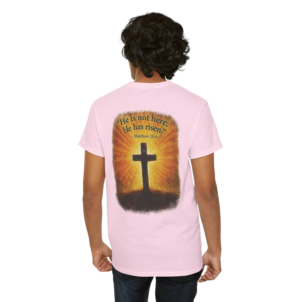 He Has Risen Christian Tee