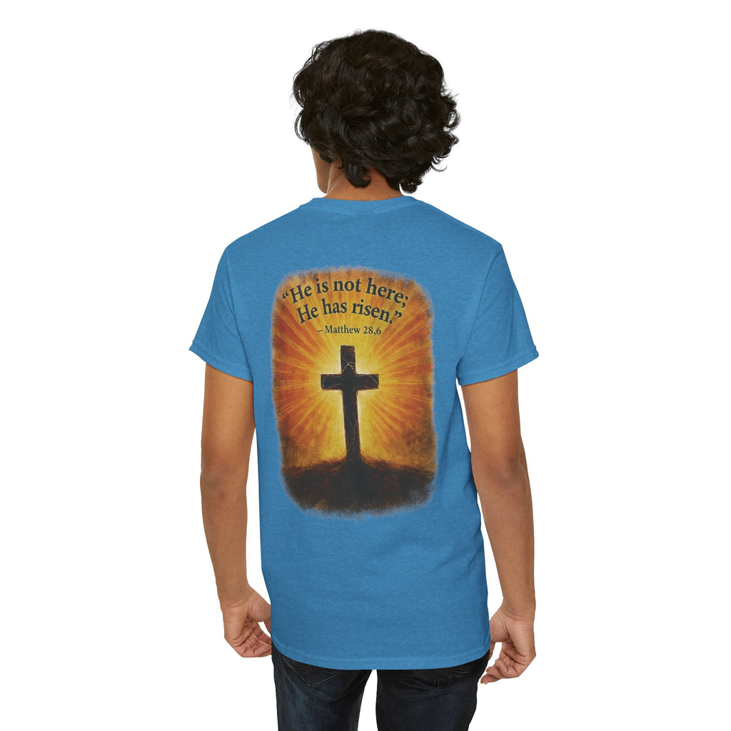 He Has Risen Christian Tee