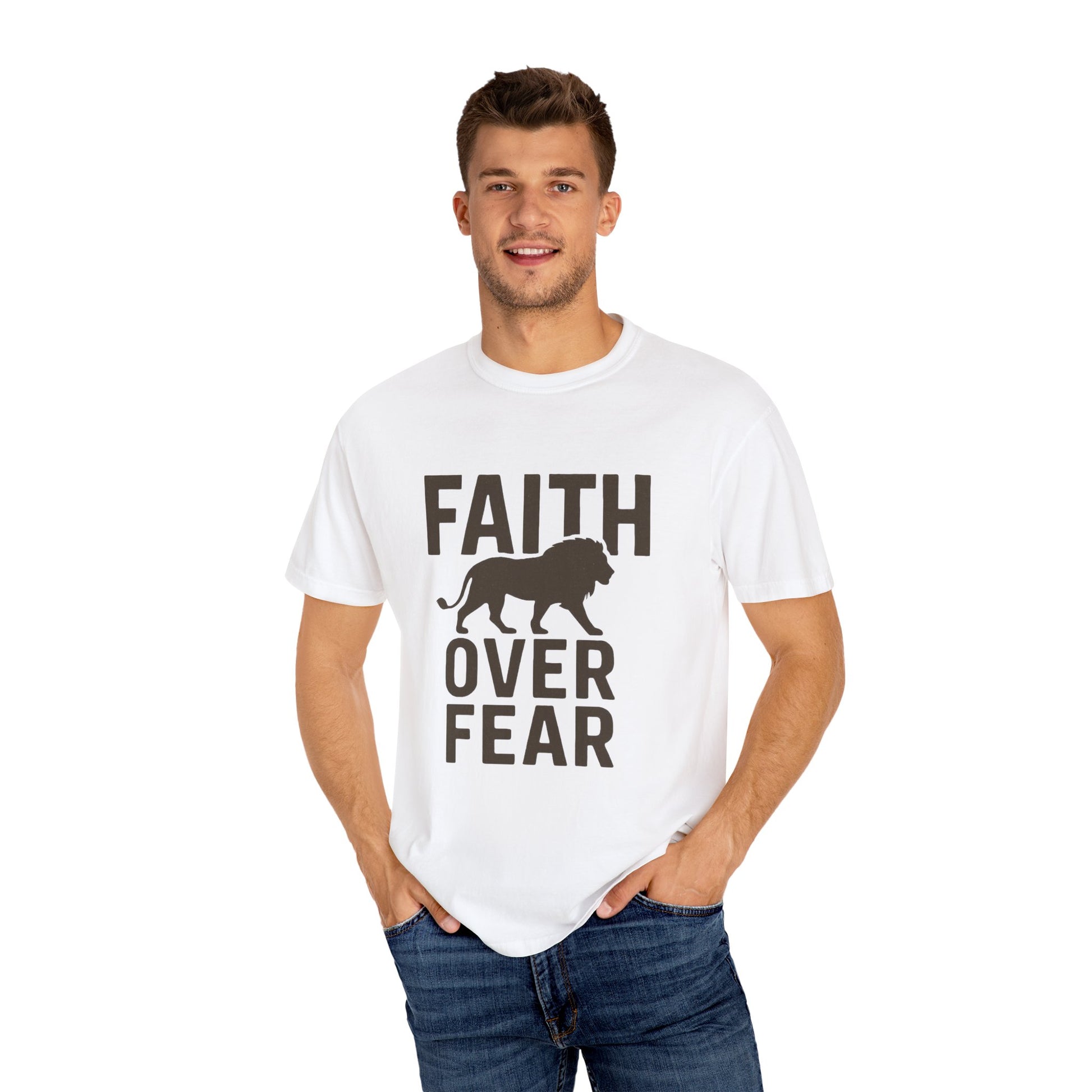 Faith Over Fear T-shirt - Inspirational Motivational Shirt for Believers