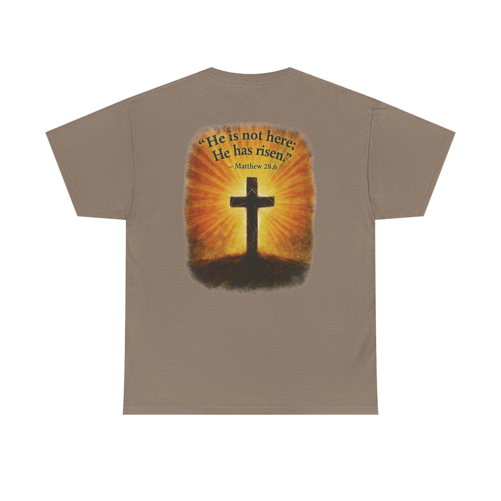 He Has Risen Christian Tee