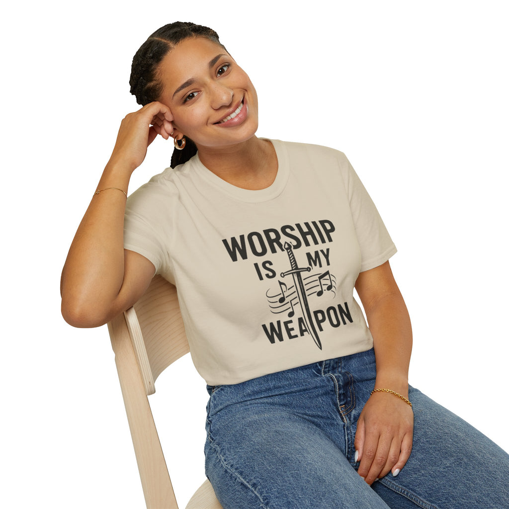 Worship Is My Weapon Christian Tee