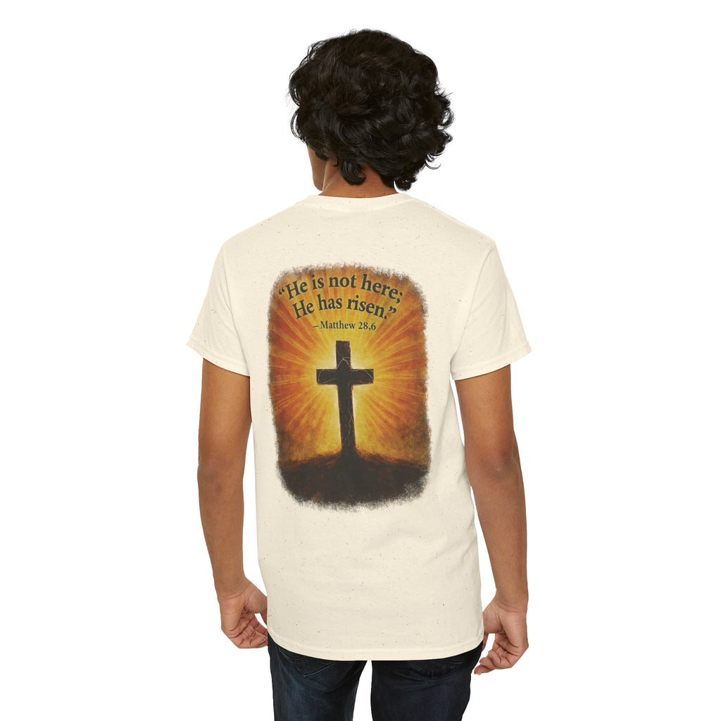 He Has Risen Christian Tee