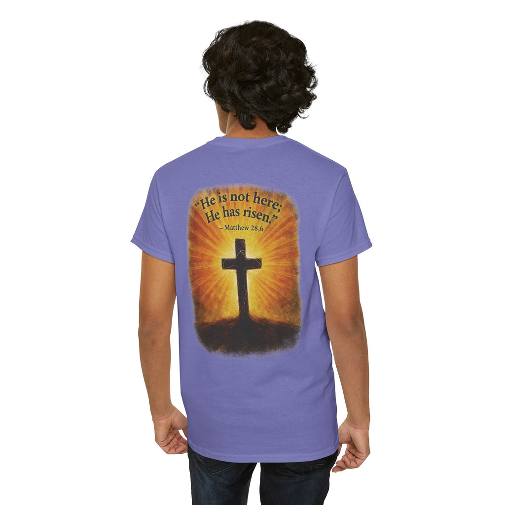 He Has Risen Christian Tee