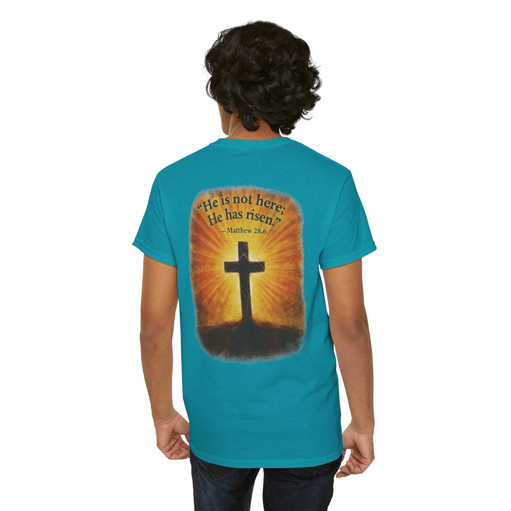 He Has Risen Christian Tee