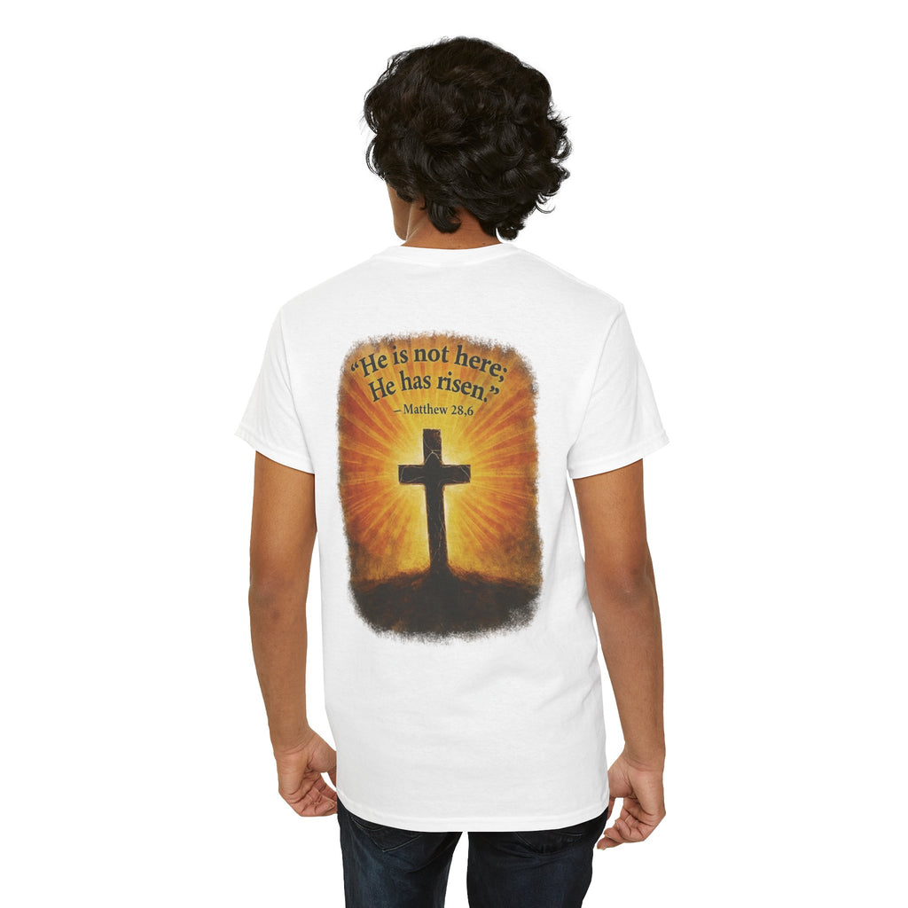 He Has Risen Christian Tee
