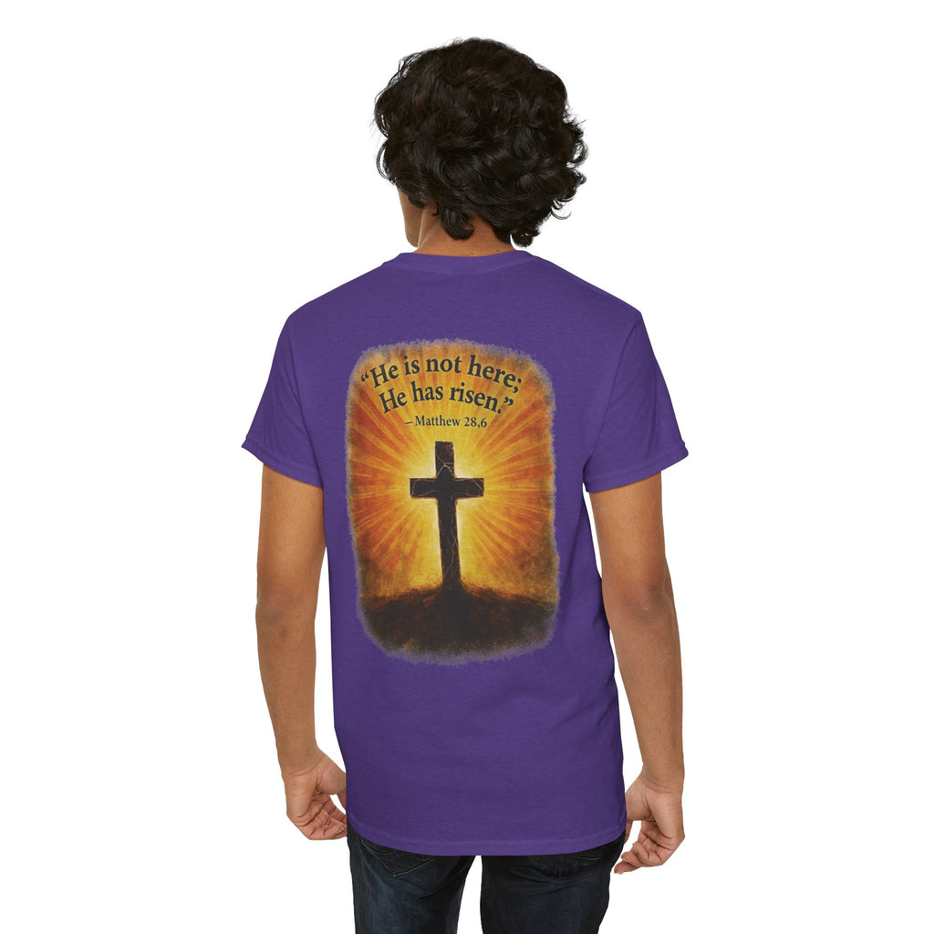 He Has Risen Christian Tee