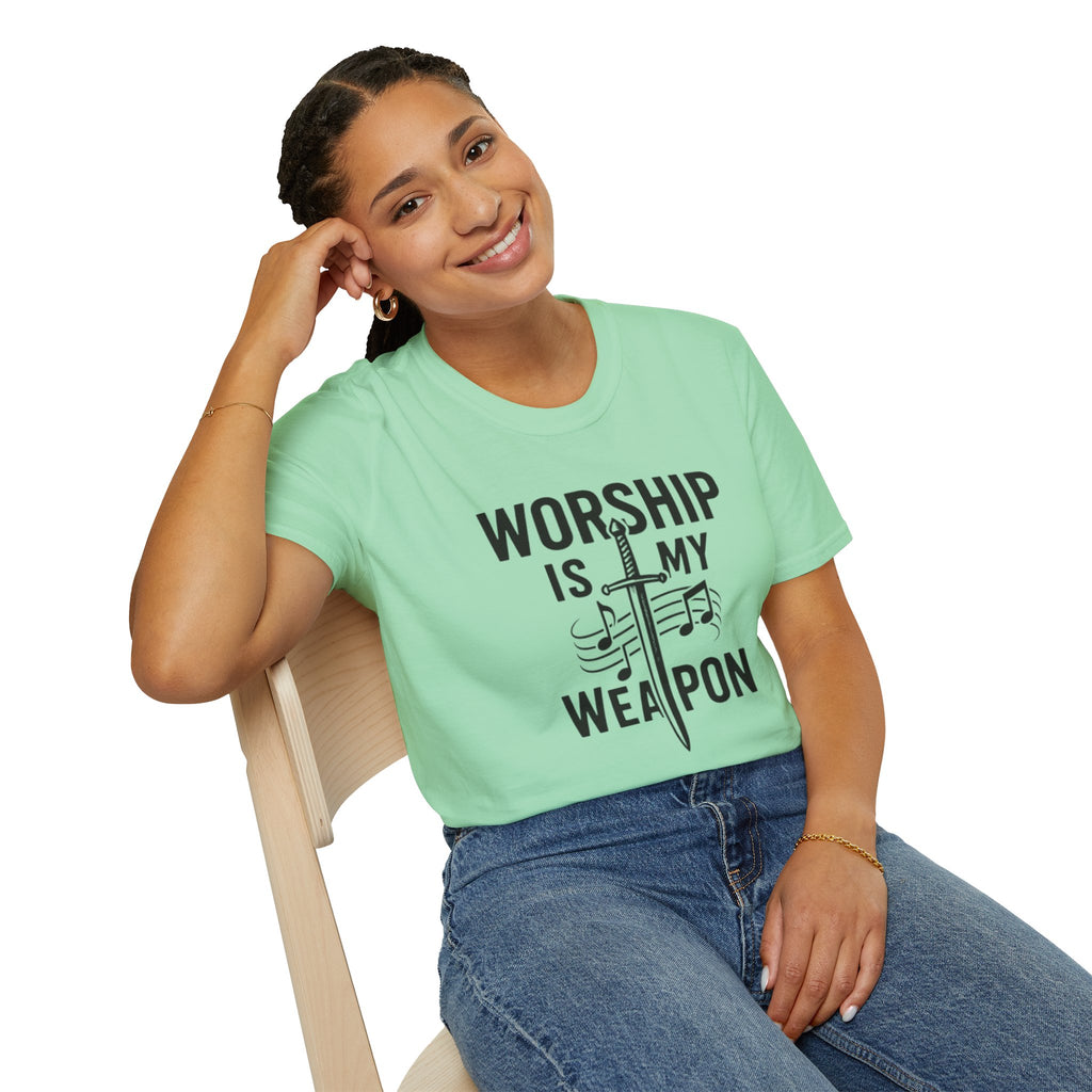 Worship Is My Weapon Christian Tee